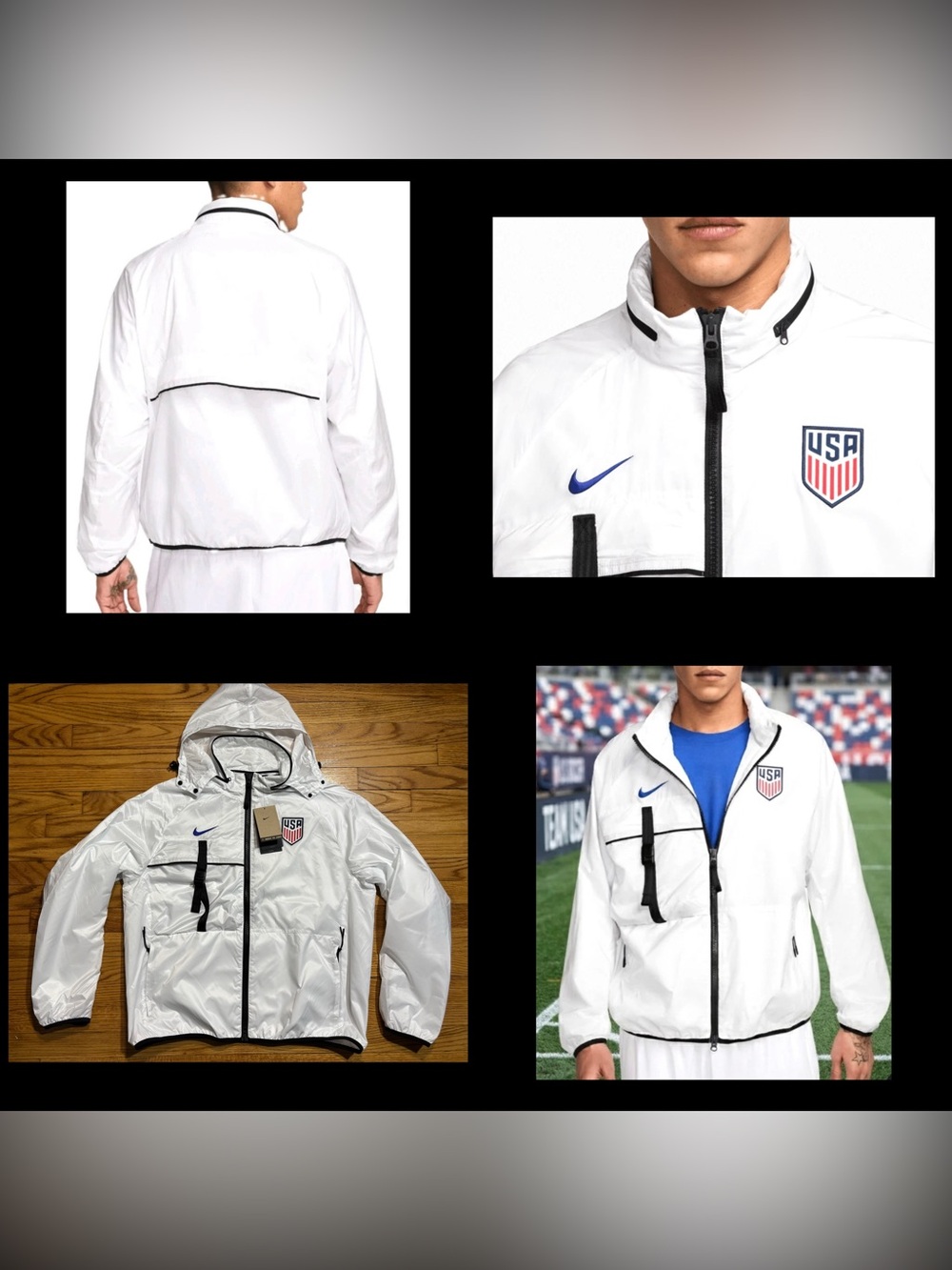 Nike USMNT Halo Anthem Soccer loose fit PACKABLE Jacket Men's Sz M NEW